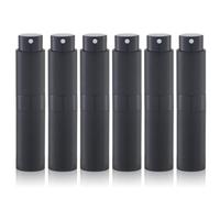 Lulupack 8ml Atomiseur Parfum,Vaporisateur Vide de Sac Rechargeable, Recharge Spray Flacon, Pulverisateur Voyage (6PCS,Noir)