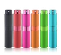 Lulupack 8ml Atomiseur Parfum,Vaporisateur Vide de Sac Rechargeable, Recharge Spray Flacon, Pulverisateur Voyage (6PCS,Multicolore 5)