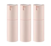 Lulupack Lot de 3 flacons à Pompe airless de 28,3 g, conteneurs de Lotion de Voyage, conteneurs de Soins de la Peau pour crème hydratante (Plastique, Rose Mat)