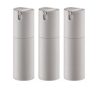 Lulupack Lot de 3 flacons à pompe airless de 28,3 g, conteneurs de lotion de voyage, conteneurs de soins de la peau pour crème hydratante (plastique, gris mat)