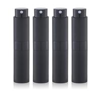 Lulupack Lot de 4 flacons de parfum de voyage rechargeables - Mini atomiseur de Cologne - Petit pulvérisateur vide de voyage pour recharge d'échantillons - Distributeur de parfum portable pour homme