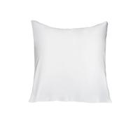 Lulusilk Taie d'oreiller pour cheveux et peau 100 % pure soie 19 Momme avec fermeture éclair cachée 1 unité 60 x 60 cm blanc