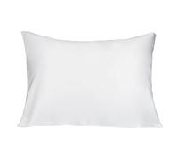 Lulusilk Taie d'oreiller pour cheveux et peau 100 % pure soie 19 Momme avec fermeture éclair cachée 1 unité 50 x 70 cm blanc ivoire