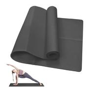 LULUWA Pliant Voyage Yoga Paillasson 6mm, Non-Slip EVA Léger Exercice Pilates Paillasson pour Yoga Pilates Accueil Entraînement et Sol Exercices 173 x 61 CM (Noir)