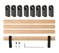 luluxing 4 Pièces De Poignée De Matériel D'armoire En Bois Massif Simple Et à La Mode Poignée De Garde-robe De Meubles Poignée De Tiroir Poignée De Décoration D'armoire