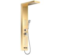 LULY Colonne de douche hydromassante 4 jets + 1 robinet Or