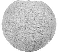 Lum&Co 31114 Abat-jour boule tissé en coton - Suspension boule Gris Clair - Diamètre 20 cm