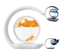 Lumaflow Sandscape Charger, 3 in 1 Lumaflow Sandscape Wireless Charger, Art Decor Fast Charging Station, Moving Sand Picture Sandscap Lamp for Office, Bedside, Home Decor Gift (Yellow-Round)