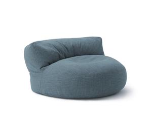 Lumaland Canapé | Noble Pouf Lounge d'intérieur en matériau de Type Lin avec Dossier Confortable | Matériel Robuste | avec Remplissage de EPS Adaptable | Housse Lavable | [90 x 50 cm]