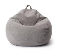 Lumaland Comfort Line XXL Pouf - 100x120x50 cm Coussin de sol - 315 L - EPS remplissage de perles - Gris clair