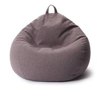 Lumaland Pouf Poire Comfort Line | 90 x 110 x 50 cm Fauteil Poire Intérieur (250 L) | Housse Lavable | Remplissage de Billes PSE | Coussin de Sol Gaming Beanbag Adulte Enfant [Gris Clair]