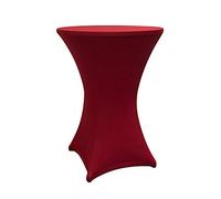 Lumaland Housse pour Table Haute de Reception Ronde| Nappe pour Mange-Debout | Protection Table Cocktail | Ø 80-85cm Rouge