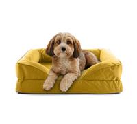 Lumaland Lit orthopédique pour l'intérieur et l'extérieur - Canapé Ergonomique pour Chien - 70 x 60 cm - Idéal pour Les Petits Chiens - Fond antidérapant - Rembourrage et Housse lavables - Panier
