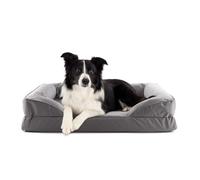 Lumaland Lit orthopédique pour l'intérieur et l'extérieur - Canapé Ergonomique pour Chien - 90 x 65 cm - Idéal pour Les Chiens de Taille Moyenne - Fond antidérapant - Rembourrage et Housse lavables