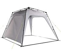 Lumaland Outdoor tonnelle Pliante - Pavillon | Imperméable & Protection UV | 2,5 x 2,5m | Tente de Jardin INCL. 1x Panneau latéral & Sac & piquets | pour Le Camping | Pop-up Rapide [Gris Claire]