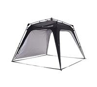 Lumaland Outdoor tonnelle Pliante - Pavillon | Imperméable & Protection UV | 2,5 x 2,5m | Tente de Jardin INCL. 1x Panneau latéral & Sac & piquets | pour Le Camping | Pop-up et Montage Rapide [Noir]