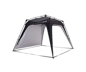 Lumaland Outdoor tonnelle Pliante - Pavillon | Imperméable & Protection UV | 2,5 x 2,5m | Tente de Jardin INCL. 1x Panneau latéral & Sac & piquets | pour Le Camping | Pop-up et Montage Rapide [Noir]