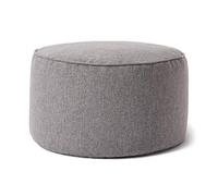 Lumaland Pouf (50 l) - Pouf compact avec fonction 3 en 1 : tabouret confortable, table pratique et repose-pieds d'intérieur élégant - Avec rembourrage flexible en polystyrène expansé - Diamètre : 25 x