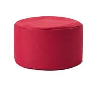 Lumaland Pouf Chaise Tabouret 25 x 45 cm | pour Enfants et Adultes | pour intérieur et extérieur | Coussin Rond de Sol | Pouf Siège - Résistant à l'eau | Entretien Facile [Rouge]