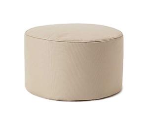 Lumaland Pouf Chaise Tabouret 25 x 45 cm | pour Enfants et Adultes | pour intérieur et extérieur | Coussin Rond de Sol | Pouf Siège - Résistant à l'eau | Entretien Facile [Beige]