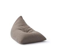 Lumaland Pouf & Coussin de Sol | XXL Beanbag en Forme de Triangle | 150x100x100cm & 370l de Volume | Housse Lavable & Robuste | Fauteuil & Canapé | Coussin de siège Gaming [Gris Clair]