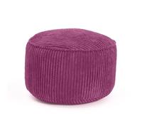 Lumaland Pouf de jeu compact 3 en 1 en velours côtelé 3 en 1 : tabouret confortable, table pratique et repose-pieds intérieur élégant, Ø 25 x 45 cm Rouge vin