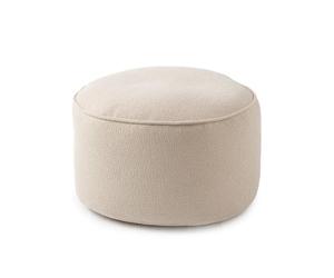 Lumaland Pouf de la Gamme Teddy - Tabouret d'intérieur avec Rembourrage - Fauteuil Compact avec Perles EPS - 3 en 1 : Pouf, Table et Repose-Pieds - Petit et Moelleux - Diamètre : 25 x 45 cm