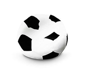 Lumaland Pouf de Luxe Football | Enfants & Adultes 90cm Bean Bag | Résistant à la saleté | Robuste et Polyvalent [Beanbag Football Petit]