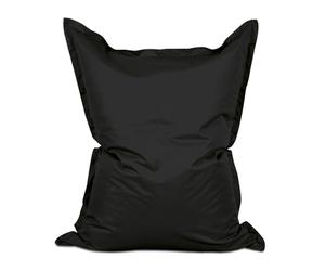 Lumaland Pouf géant de Luxe | Intérieur et extérieur XXL Pouf avec Housse Lavable | 140cm x 180cm | Grand Coussin d'assise | Sac intérieur Rechargeable incluant 380 litres de Billes EPS [Noir]