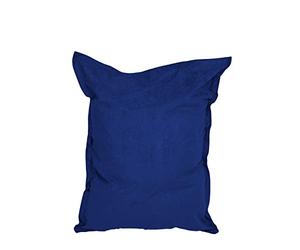 Lumaland Pouf géant de Luxe | Intérieur XXL Pouf avec Housse Lavable | 140cm x 180cm | Grand Coussin pour Enfants & Adultes | Sac intérieur Rechargeable incluant 380 litres de Billes EPS [Bleu Royal]