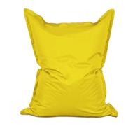 Lumaland Pouf géant XXL 140 x 180 cm | Coussin de Couchage imperméable pour l'intérieur et l'extérieur avec Plus de 3 Millions de Perles EPS adaptables | Bean Bag avec Housse Lavable [Jaune]