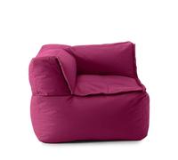 Lumaland Pouf Lounge avec Partie d'angle modulaire - Lavable - pour l'intérieur et l'extérieur - Chaise d'angle imperméable - Facile à étendre - 81 x 81 x 70 cm - Bordeaux