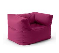 Lumaland Pouf Lounge Fauteuil modulable Facilement Extensible et Léger Chaise Chaise Lavable et Imperméable pour Intérieur et Extérieur 96 x 72 x 70 cm, Bordeaux