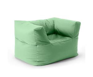 Lumaland Pouf Lounge Fauteuil modulable Simple Extensible et léger Lavable et imperméable pour intérieur et extérieur (96 x 72 x 70 cm, Vert Pastel)