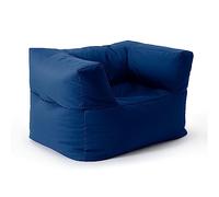 Lumaland Pouf Lounge Modulaire | Fauteuil Imperméable | Ensemble de Sièges Intérieur & Extérieur | Sièges Lavables pour Jardin & Intérieur | Canapé Facilement Extensible & Léger 96x72x70 cm [Bleu]