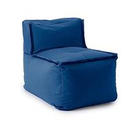 Lumaland Pouf-Lounge Modulaire | Partie Centrale imperméable | Ensemble de sièges pour l'intérieur et l'extérieur | Sièges lavables pour Le Jardin et l'intérieur | Canapé léger 54x81x70 cm [Bleu]