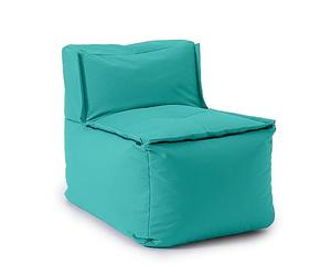 Lumaland Pouf-Lounge Modulaire | Partie centrale imperméable | Ensemble de sièges pour l'intérieur et l'extérieur | Sièges lavables pour le jardin et l'intérieur | Canapé léger 54x81x70 cm [Turquoise]