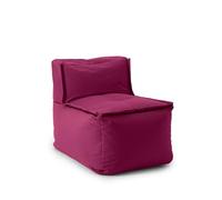 Lumaland Pouf Lounge - Partie Centrale modulaire - Lavable et imperméable - pour l'intérieur et l'extérieur - Facile à étendre - 54 x 81 x 70 cm - Bordeaux