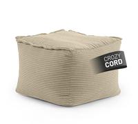 Lumaland Pouf modulaire en velours côtelé - 140 l - Pour canapé modulaire - Correspondance idéale avec un fauteuil - Perles EPS avec rembourrage - Coussin d'assise d'intérieur lavable pour salon