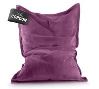 Lumaland Pouf Poire Classique XXL en Velours Côtelé | Pouf Poire Géant XXL avec Structure Nervurée Douce - idéal avec Canapé et Fauteuil en Velours Côtelé d'Intérieur pour Salon, Chambre à Coucher