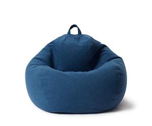 Lumaland Pouf Poire Comfort Line | 90 x 110 x 50 cm Fauteil Poire Intérieur (250 L) | Housse Lavable | Remplissage de Billes PSE | Coussin de Sol Gaming Beanbag Adulte Enfant [Bleu Foncé]
