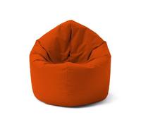 Lumaland Pouf rond 2 en 1 pour l'intérieur et l'extérieur, garnissage de 300 L, 120 x 80 x 75 cm, déperlant et robuste, Orange