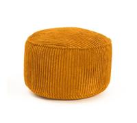 Lumaland Pouf rond Cord 50l jaune moutarde
