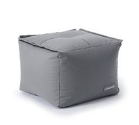 Lumaland Pouf-Sac modulaire | Pouf imperméable | Tabouret Extensible Individuel & léger | Salon intérieur & extérieur | Sièges lavables pour Jardin & intérieur | 54x54x54 cm [Gris]