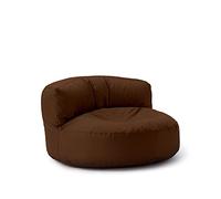 Lumaland - Pouf salon - Canapé pouf - Rond - Pour l'extérieur - Rembourrage de 320 l - 90 x 50 cm - Marron