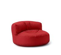 Lumaland - Pouf salon - Canapé pouf - Rond - Pour l'extérieur - Rembourrage de 320 l - 90 x 50 cm - Rouge