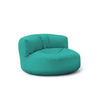 Lumaland - Pouf salon - Canapé pouf - Rond - Pour l'extérieur - Rembourrage de 320 l - 90 x 50 cm - Turquoise