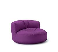 Lumaland - Pouf salon - Canapé pouf - Rond - Pour l'extérieur - Rembourrage de 320 l - 90 x 50 cm - Violet