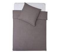 Lumaland Premium Housse de Couette en Parure de lit Polycoton zippée 200 x 200 cm & 2 Taie d´Oreiller 80 x 80 cm.Anthracite