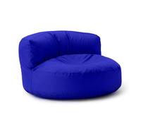 Lumaland - Pouf salon - Canapé pouf - Rond - Pour l'extérieur - Rembourrage de 320 l - 90 x 50 cm - Bleu roi